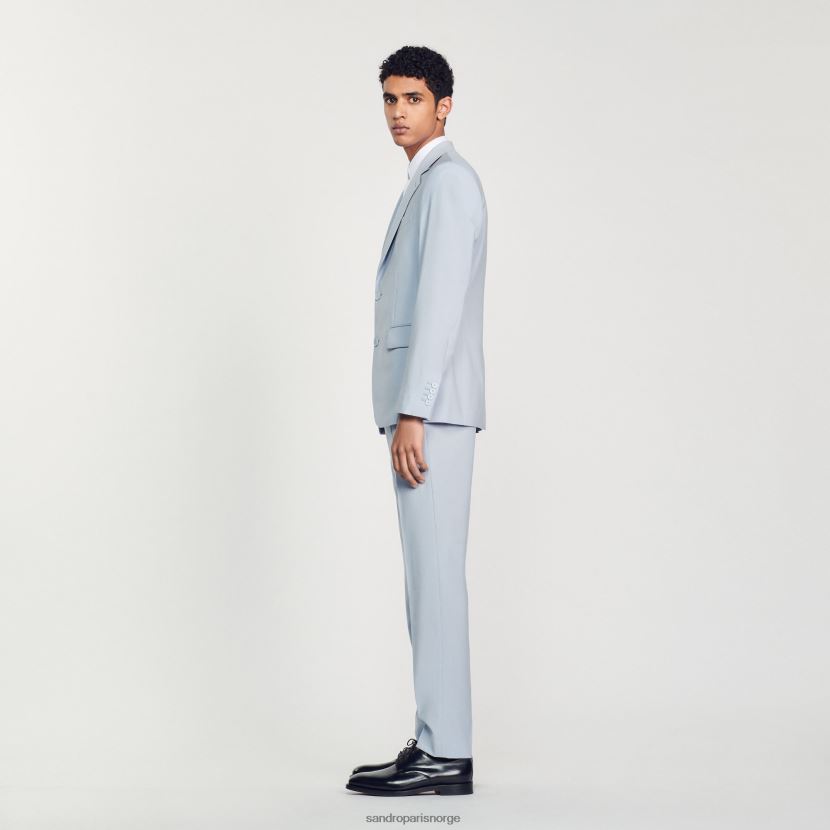 menn Sandro Paris lyse blå jomfru dressjakke i ull klær 6FN4LH795