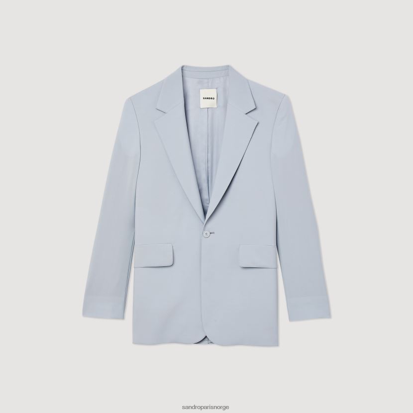 menn Sandro Paris lyse blå jomfru dressjakke i ull klær 6FN4LH795