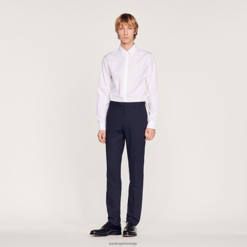 menn Sandro Paris marineblå dressbukser klær 6FN4LH612