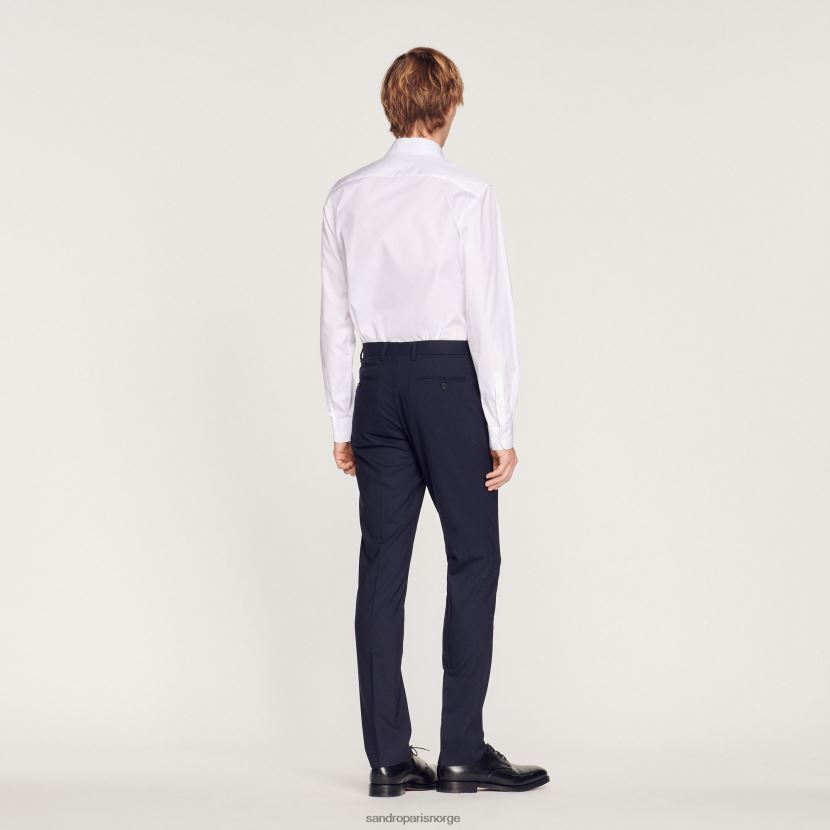 menn Sandro Paris marineblå dressbukser klær 6FN4LH612