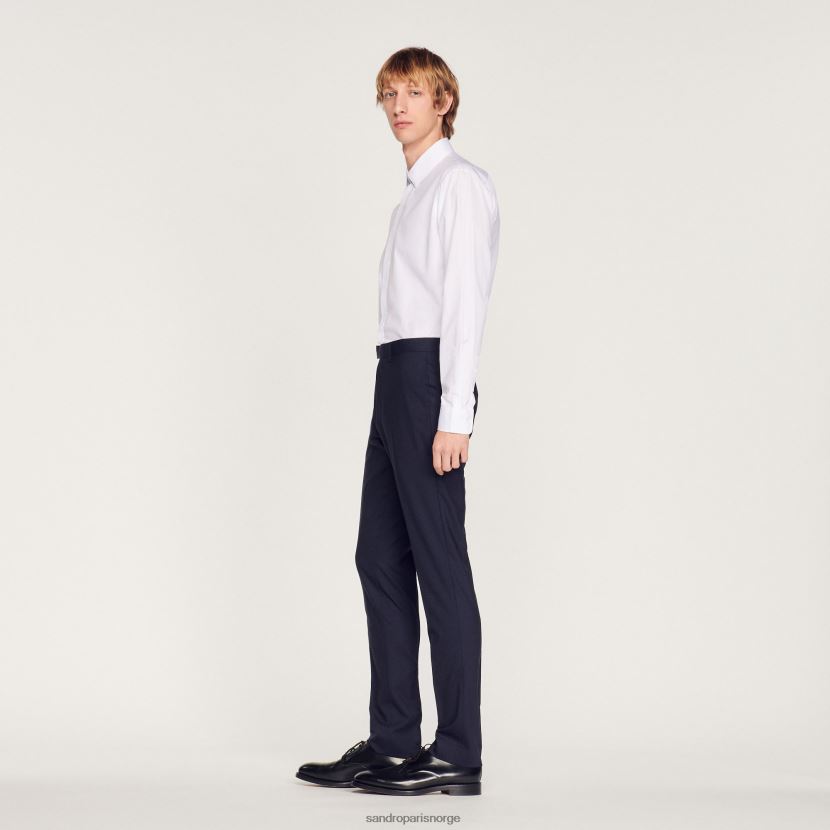 menn Sandro Paris marineblå dressbukser klær 6FN4LH612