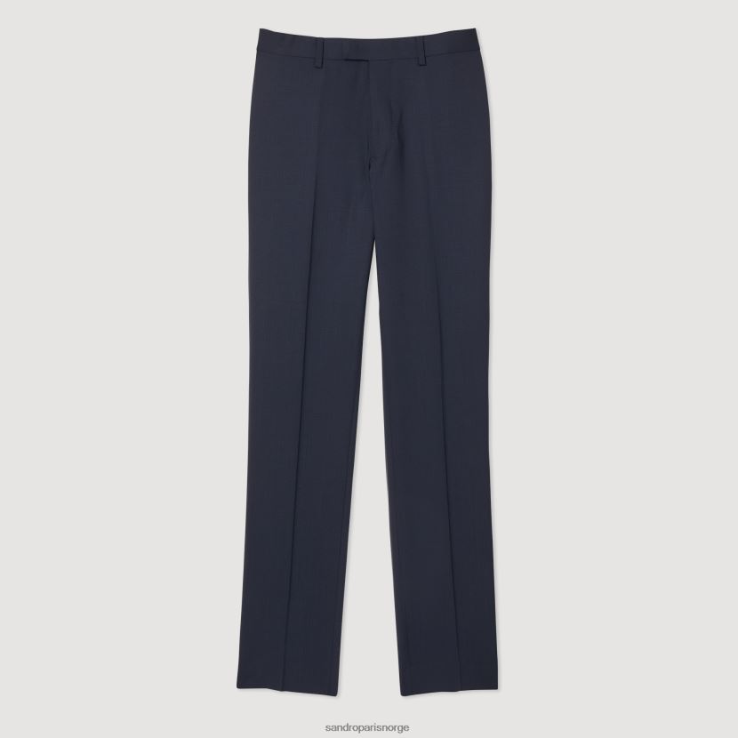 menn Sandro Paris marineblå dressbukser klær 6FN4LH612
