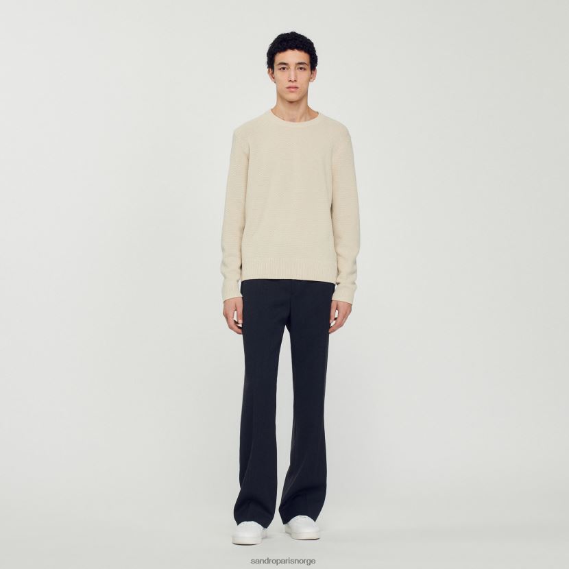 menn Sandro Paris ecru ullgenser klær 6FN4LH688