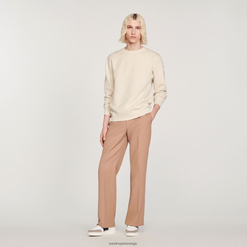 menn Sandro Paris greige brodert fleecegenser klær 6FN4LH757