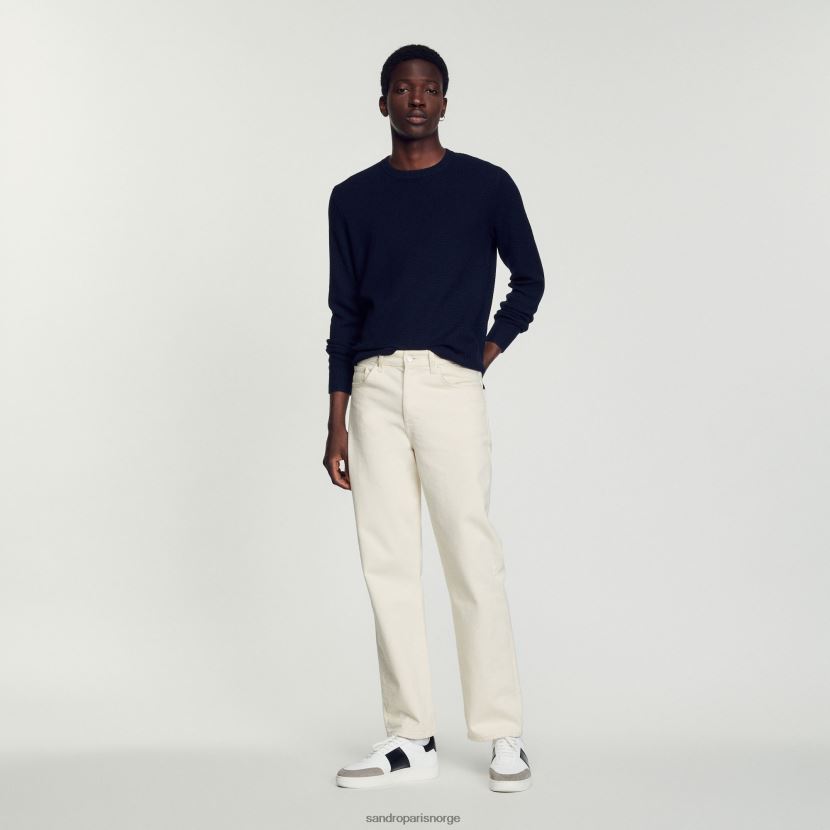 menn Sandro Paris marineblå ullgenser klær 6FN4LH687