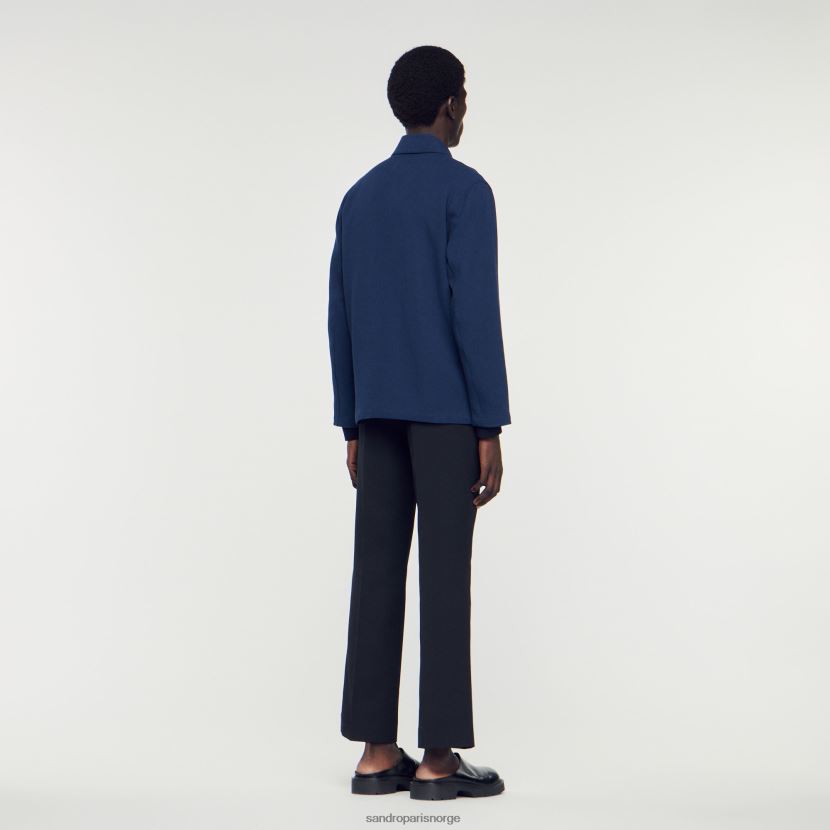 menn Sandro Paris marineblå arbeider jakke klær 6FN4LH767
