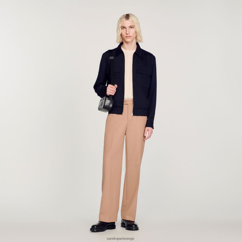 menn Sandro Paris marineblå flytende jakke klær 6FN4LH619