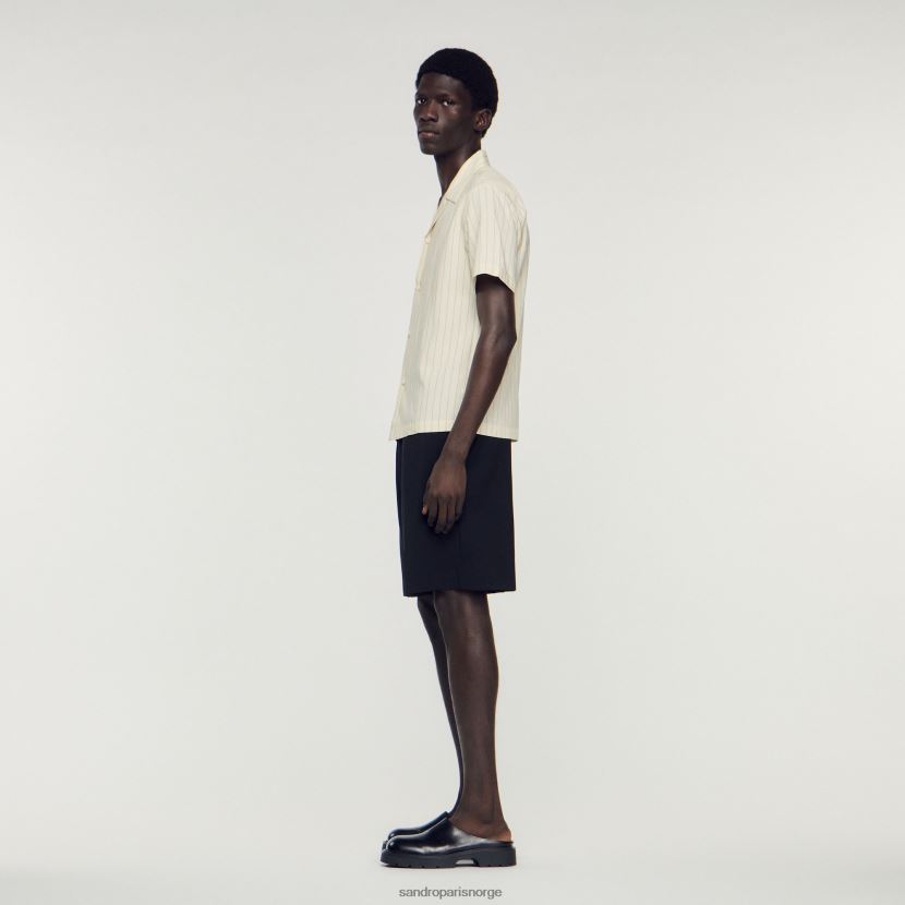 menn Sandro Paris beige Kortermet skjorte klær 6FN4LH784