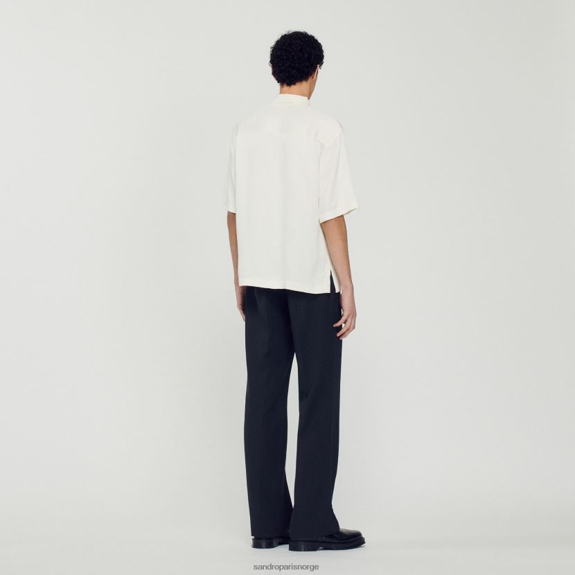 menn Sandro Paris ecru Kortermet skjorte klær 6FN4LH589