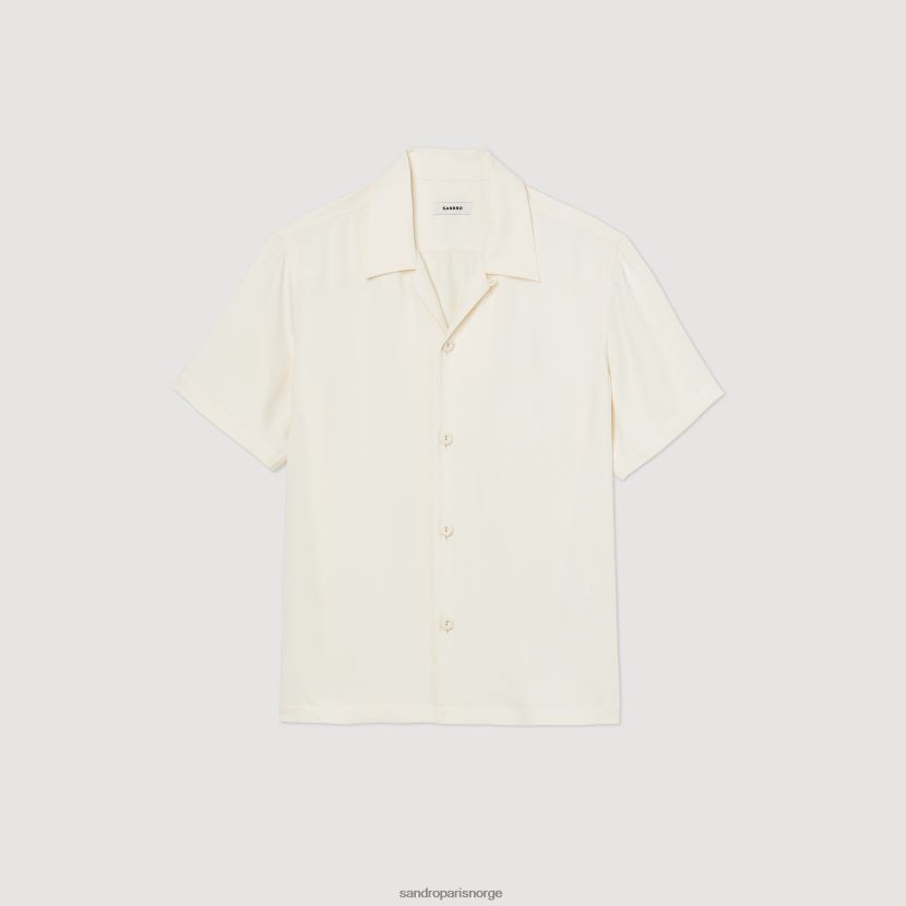 menn Sandro Paris ecru Kortermet skjorte klær 6FN4LH818