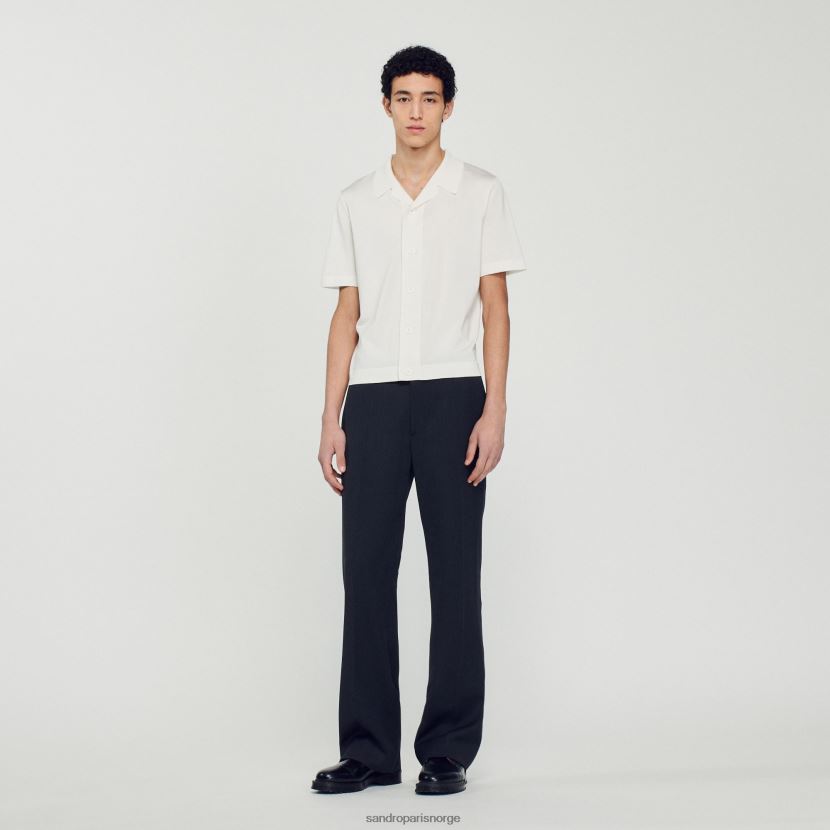 menn Sandro Paris hvit Kortermet skjorte klær 6FN4LH721