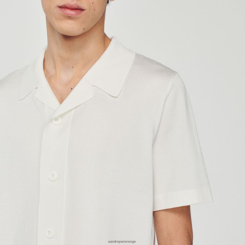 menn Sandro Paris hvit Kortermet skjorte klær 6FN4LH721