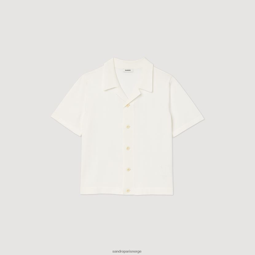 menn Sandro Paris hvit Kortermet skjorte klær 6FN4LH721