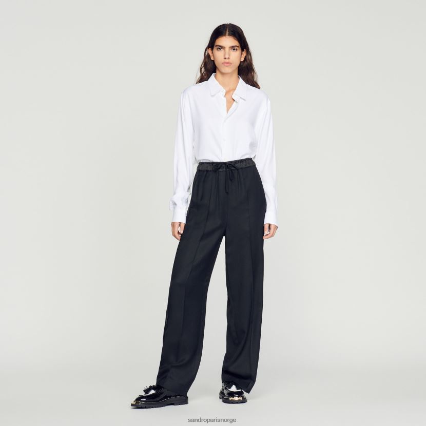 menn Sandro Paris hvit flytende langermet skjorte klær 6FN4LH681