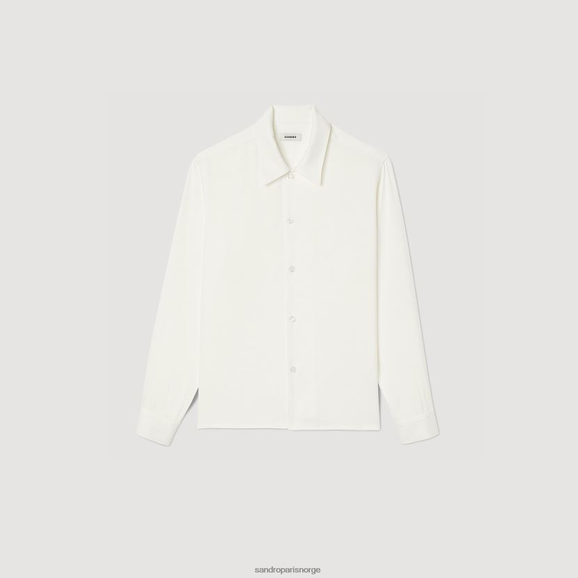 menn Sandro Paris hvit flytende skjorte klær 6FN4LH650