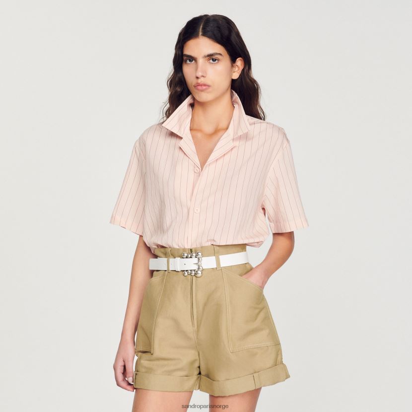 menn Sandro Paris lyserosa Kortermet skjorte klær 6FN4LH783