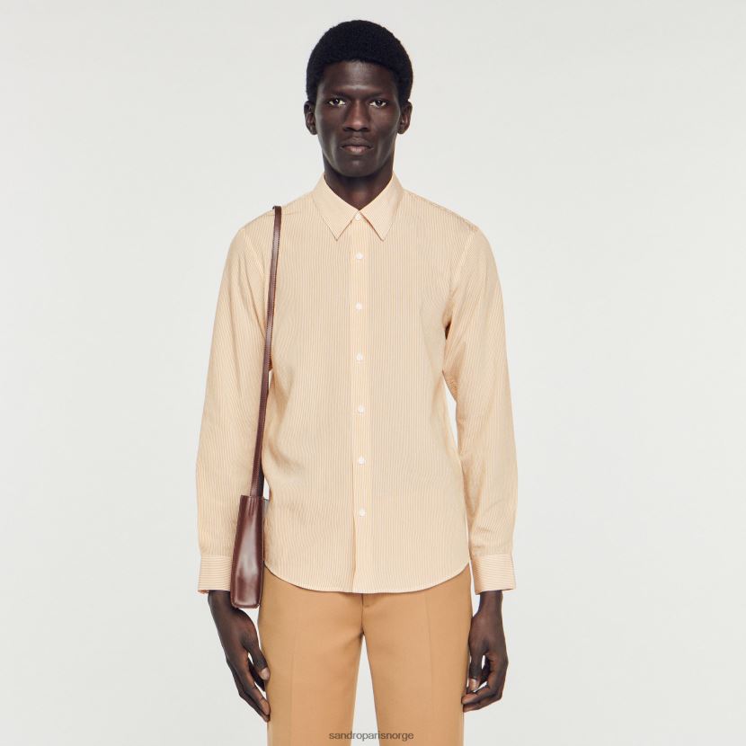 menn Sandro Paris lyserosa stripete skjorte klær 6FN4LH696