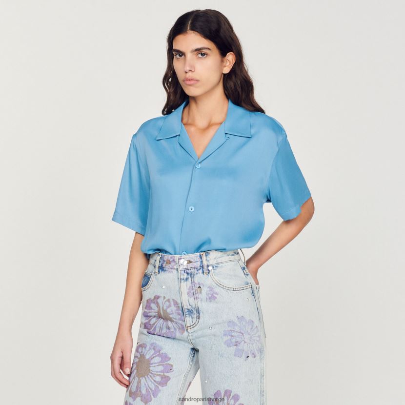 menn Sandro Paris én farge Kortermet skjorte klær 6FN4LH734