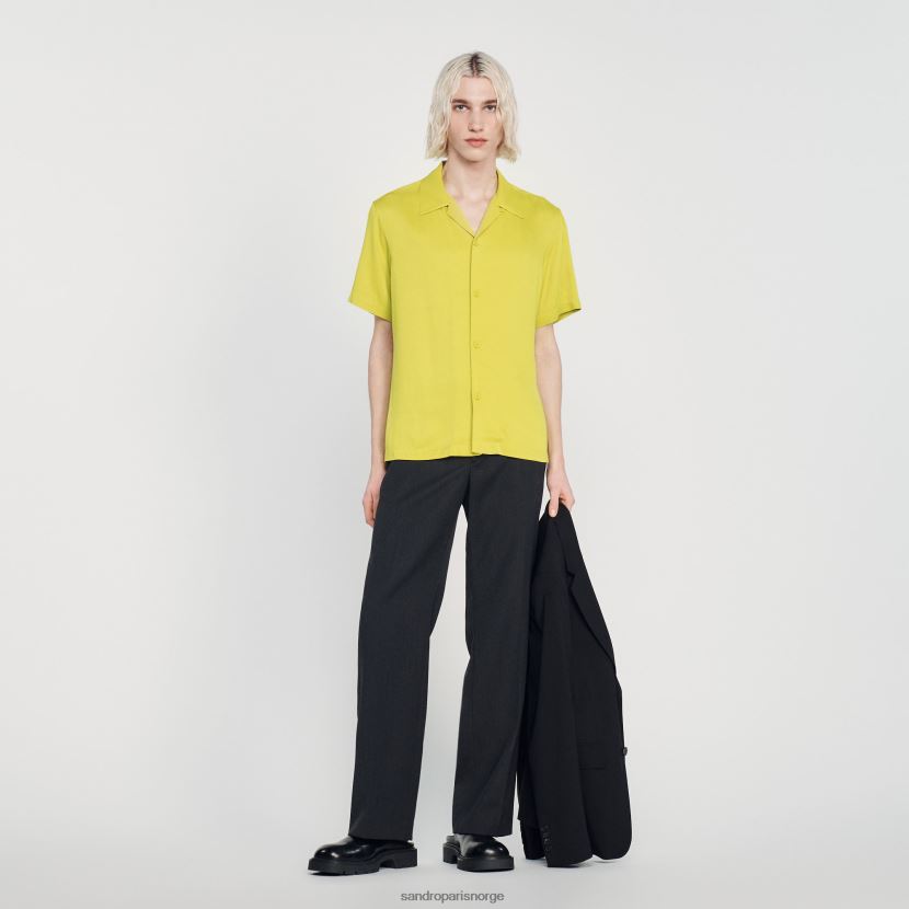 menn Sandro Paris én farge Kortermet skjorte klær 6FN4LH773