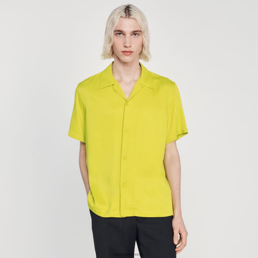 menn Sandro Paris én farge Kortermet skjorte klær 6FN4LH773
