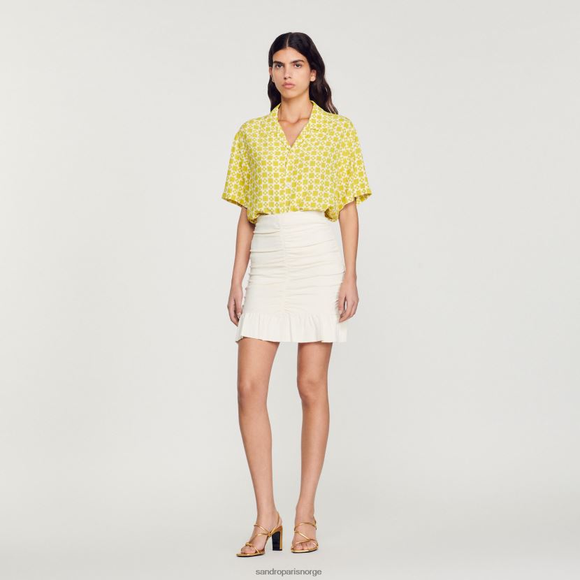 menn Sandro Paris én farge flytende kortermet skjorte klær 6FN4LH781