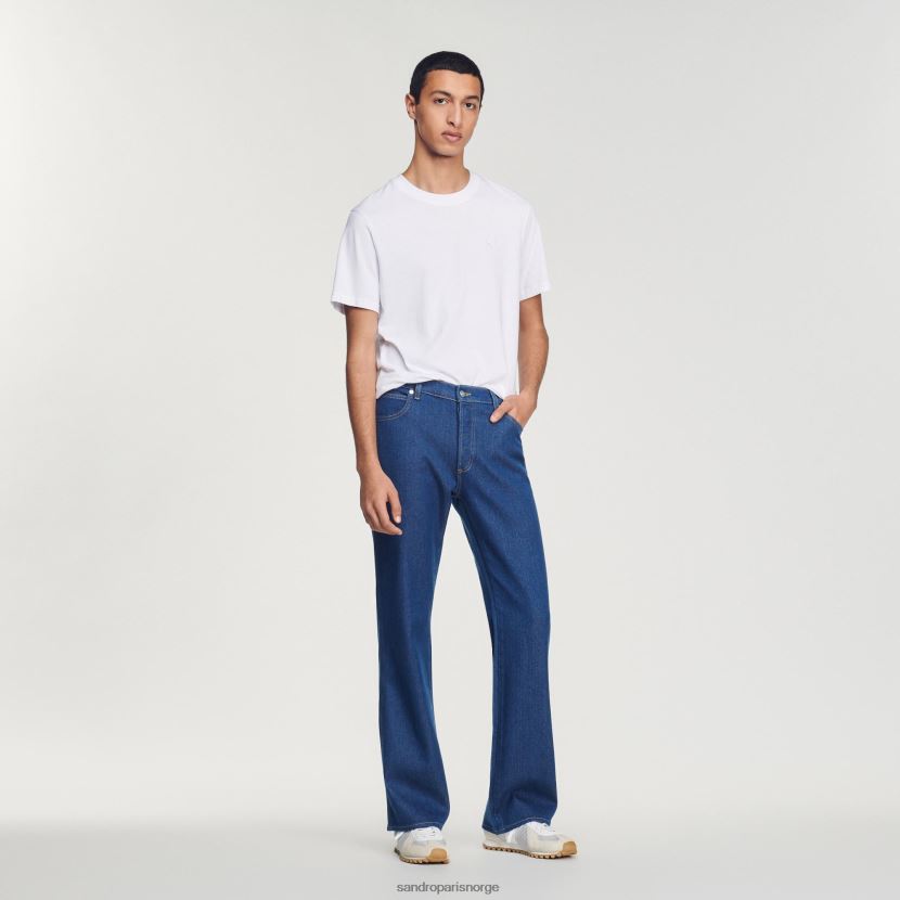 menn Sandro Paris hvit bomull t-skjorte klær 6FN4LH666