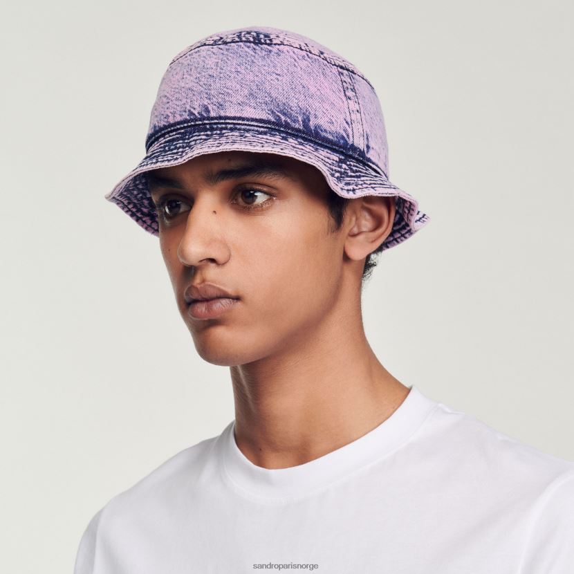 menn Sandro Paris rosa brodert logohatt tilbehør 6FN4LH835